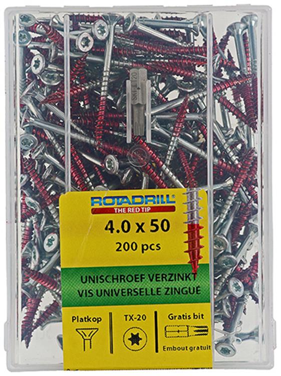 Load image into Gallery viewer, Rotadrill 1039995 - universeelschroef vktx vz 4.0x50mm (200) | 4 stuks
