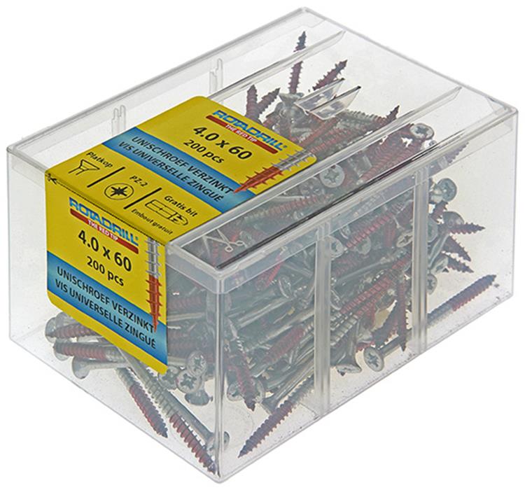 Load image into Gallery viewer, Rotadrill 1039978 - universeelschroef vkpzd vz 4.0x60mm (200) | 4 stuks
