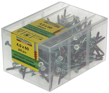 Rotadrill 1039996 - universeelschroef vktx vz 4.0x60mm (200) | 4 stuks