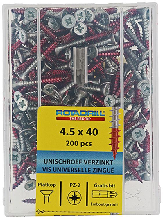 Load image into Gallery viewer, Rotadrill 1040023 - universeelschroef vkpzd vz 4.5x40mm (200) | 4 stuks
