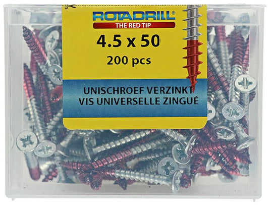Rotadrill 1040024 - universeelschroef vkpzd vz 4.5x50mm (200) | 4 stuks