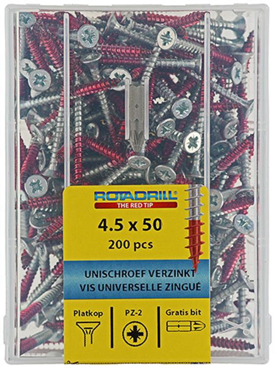 Load image into Gallery viewer, Rotadrill 1040024 - universeelschroef vkpzd vz 4.5x50mm (200) | 4 stuks
