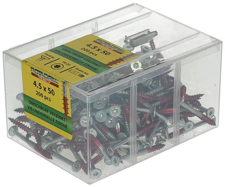 Load image into Gallery viewer, Rotadrill 1039998 - universeelschroef vktx vz 4.5x50mm (200) | 4 stuks

