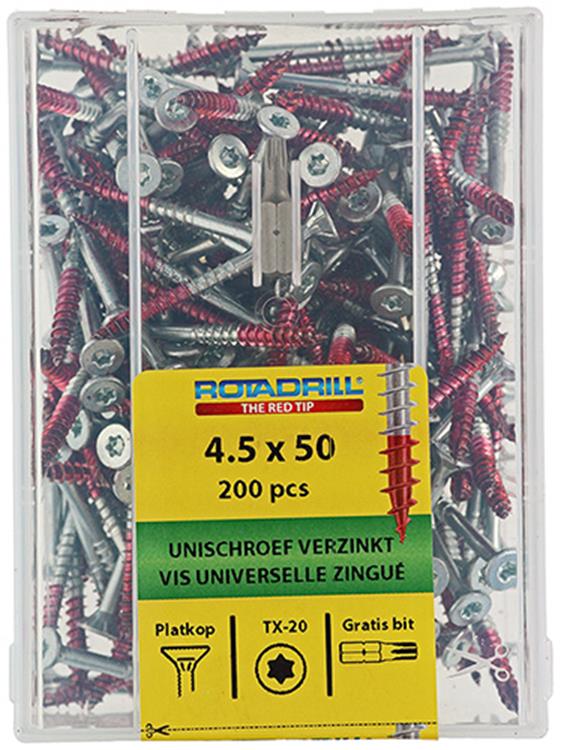 Load image into Gallery viewer, Rotadrill 1039998 - universeelschroef vktx vz 4.5x50mm (200) | 4 stuks
