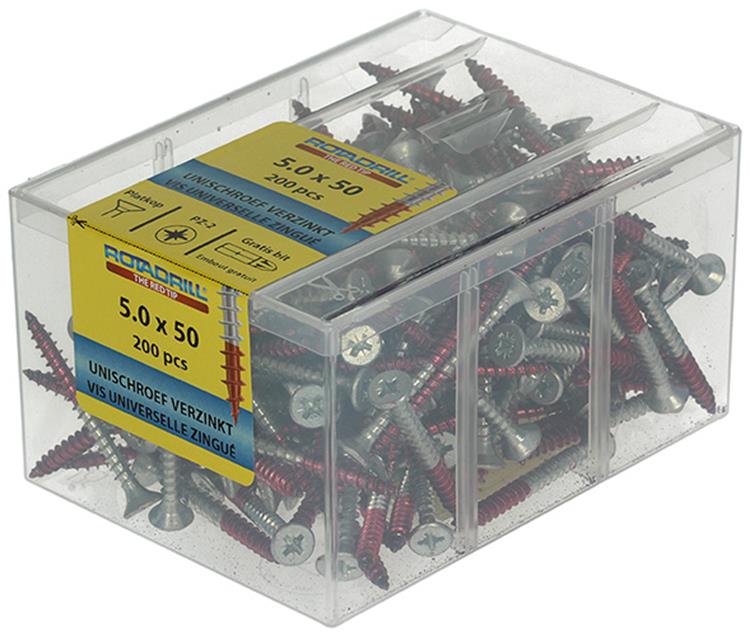 Load image into Gallery viewer, Rotadrill 1039980 - universeelschroef vkpzd vz 5.0x50mm (200) | 4 stuks
