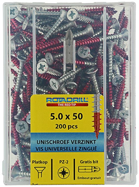 Load image into Gallery viewer, Rotadrill 1039980 - universeelschroef vkpzd vz 5.0x50mm (200) | 4 stuks

