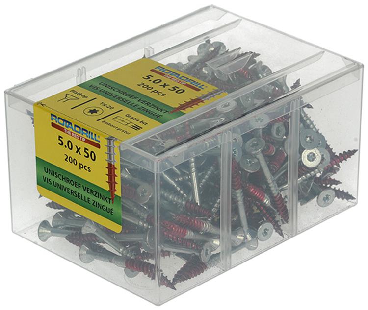 Load image into Gallery viewer, Rotadrill 1039999 - universeelschroef vktx vz 5.0x50mm (200) | 4 stuks

