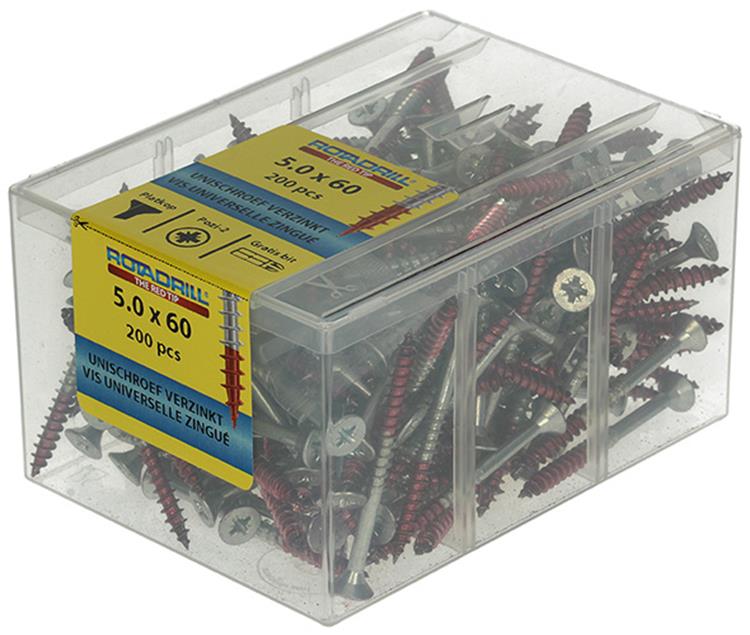 Load image into Gallery viewer, Rotadrill 1039981 - universeelschroef vkpzd vz 5.0x60mm (200) | 4 stuks
