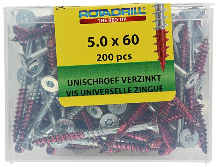 Load image into Gallery viewer, Rotadrill 1040000 - universeelschroef vktx vz 5.0x60mm (200) | 4 stuks
