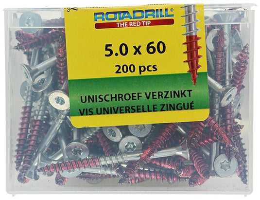 Rotadrill 1040000 - universeelschroef vktx vz 5.0x60mm (200) | 4 stuks