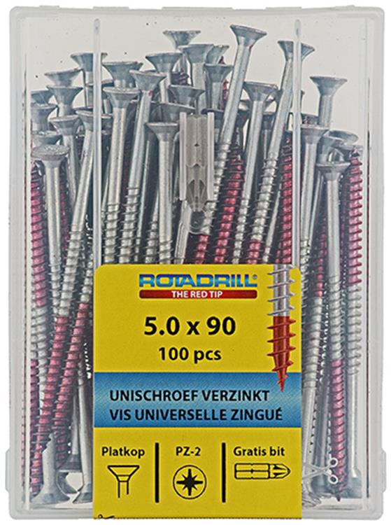Load image into Gallery viewer, Rotadrill 1039984 - universeelschroef vkpzd vz 5.0x90mm (100) | 4 stuks
