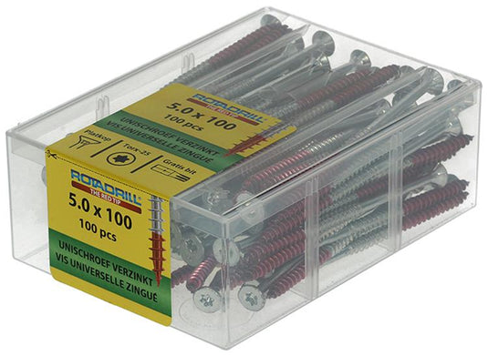Rotadrill 1040003 - universeelschroef vktx vz 5.0x100mm (100) | 4 stuks