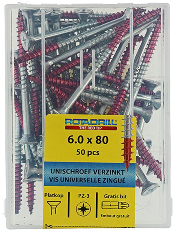 Load image into Gallery viewer, Rotadrill 1039986 - universeelschroef vkpzd vz 6.0x80mm (50) | 4 stuks
