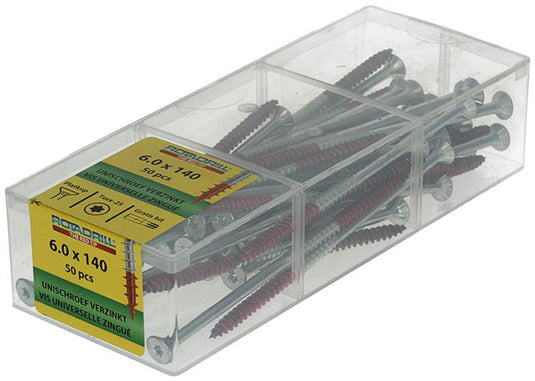 Rotadrill 1040006 - universeelschroef vktx vz 6.0x140mm (50) | 4 stuks