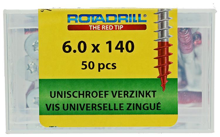 Load image into Gallery viewer, Rotadrill 1040006 - universeelschroef vktx vz 6.0x140mm (50) | 4 stuks
