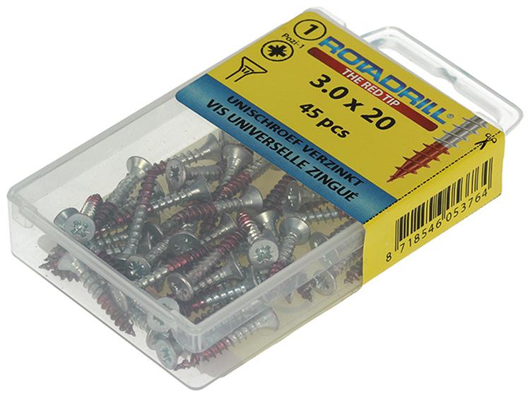 Load image into Gallery viewer, Rotadrill 1039769 - universeelschroef vk pzd vz 3.0x20mm (45) | 6 stuks
