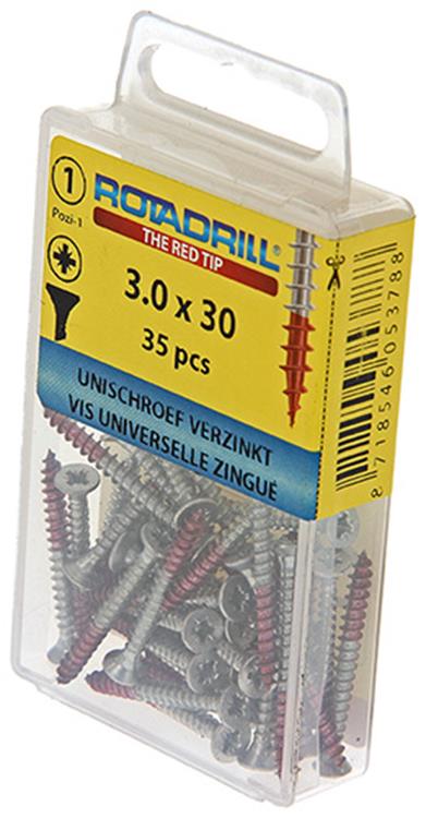Load image into Gallery viewer, Rotadrill 1039770 - universeelschroef vk pzd vz 3.0x30mm (35) | 6 stuks
