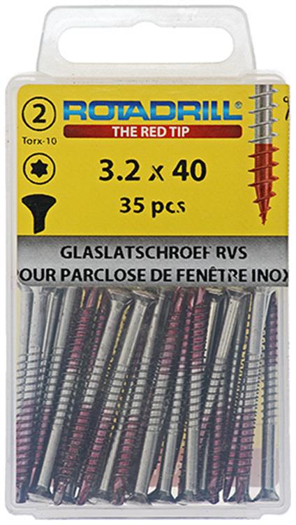 Load image into Gallery viewer, Rotadrill 1039916 - glaslatschroef lk torx rvs-410 3.2x40mm (35) | 6 stuks
