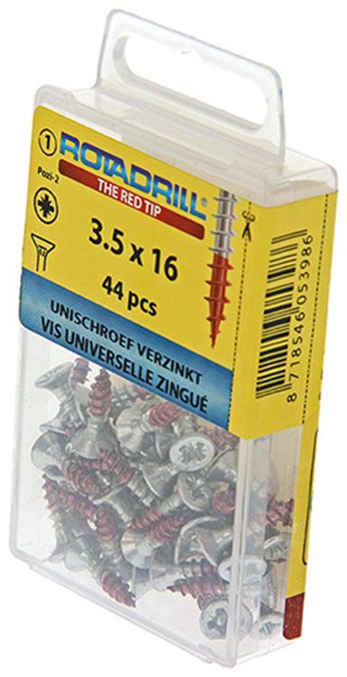 Load image into Gallery viewer, Rotadrill 1039772 - universeelschroef vk pzd vz 3.5x16mm (44) | 6 stuks
