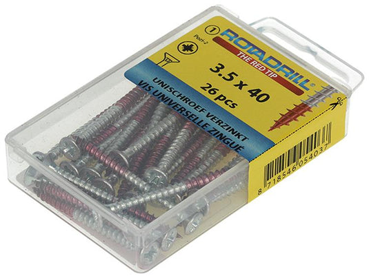 Rotadrill 1039773 - universeelschroef vk pzd vz 3.5x40mm (26) | 6 stuks