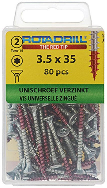 Rotadrill 1039930 - universeelschroef vktx vz 3.5x35mm (80) | 6 stuks