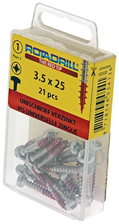 Load image into Gallery viewer, Rotadrill 1039843 - universeelschroef ck pzd vz 3.5x25mm (21) | 6 stuks
