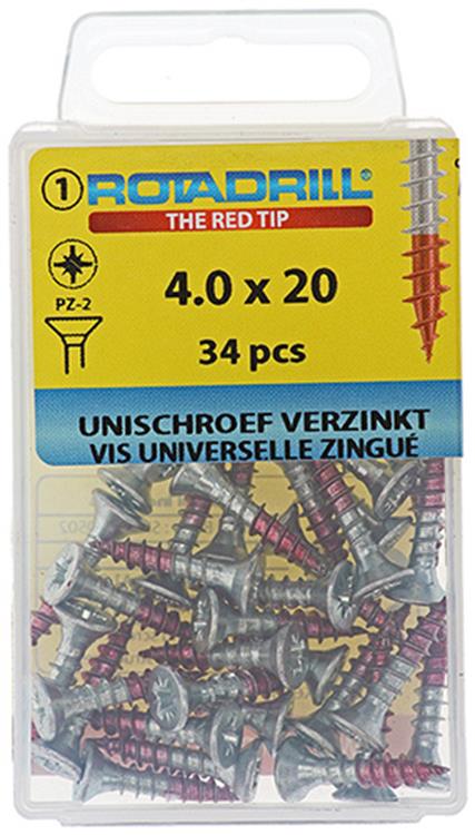 Load image into Gallery viewer, Rotadrill 1039775 - universeelschroef vk pzd vz 4.0x20mm (34) | 6 stuks

