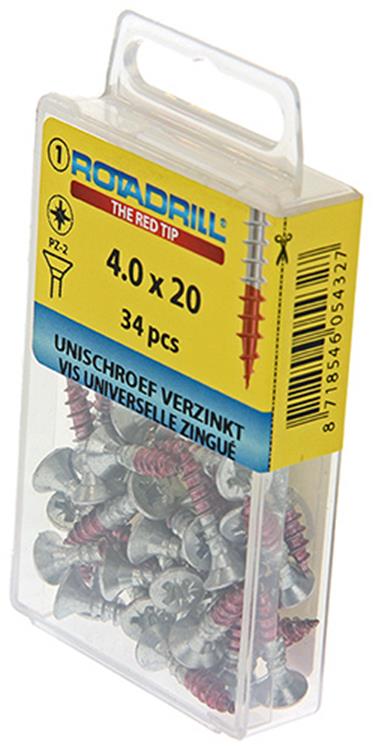 Load image into Gallery viewer, Rotadrill 1039775 - universeelschroef vk pzd vz 4.0x20mm (34) | 6 stuks
