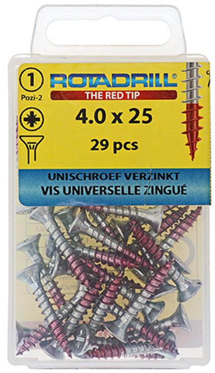 Load image into Gallery viewer, Rotadrill 1039776 - universeelschroef vk pzd vz 4.0x25mm (29) | 6 stuks
