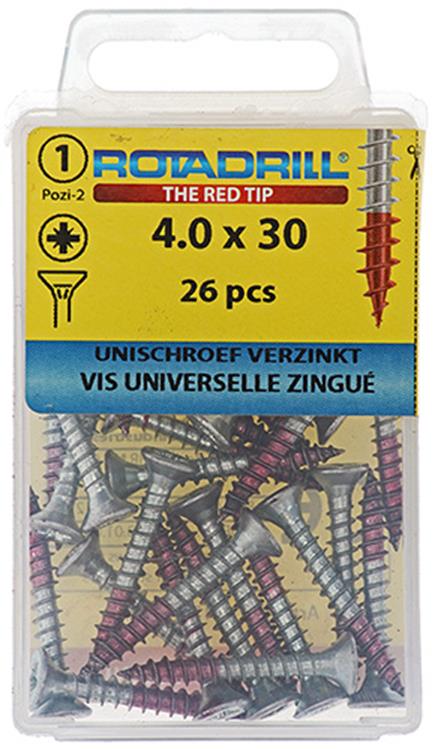 Load image into Gallery viewer, Rotadrill 1039777 - universeelschroef vk pzd vz 4.0x30mm (26) | 6 stuks
