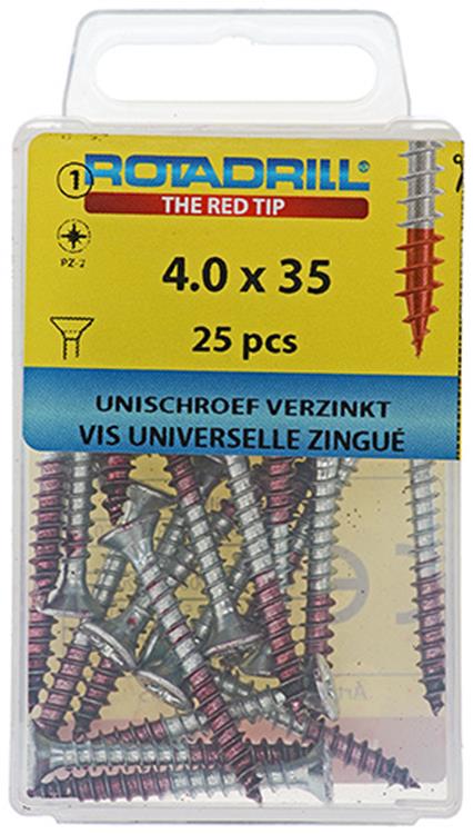 Load image into Gallery viewer, Rotadrill 1039778 - universeelschroef vk pzd vz 4.0x35mm (25) | 6 stuks
