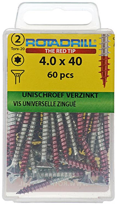 Rotadrill 1039937 - universeelschroef vktx vz 4.0x40mm (60) | 6 stuks