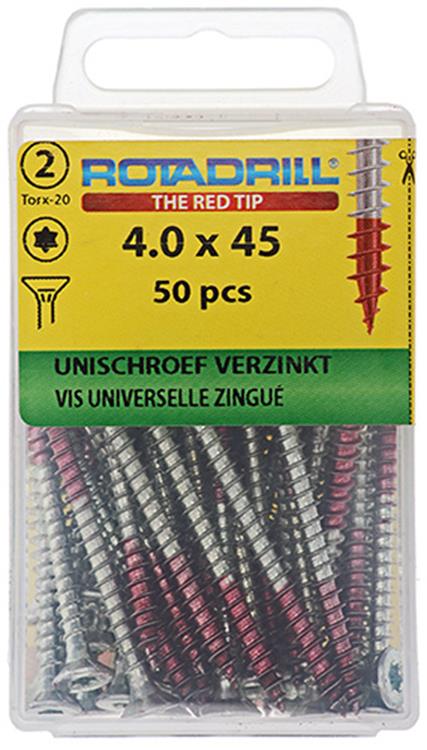 Load image into Gallery viewer, Rotadrill 1039938 - universeelschroef vktx vz 4.0x45mm (50) | 6 stuks
