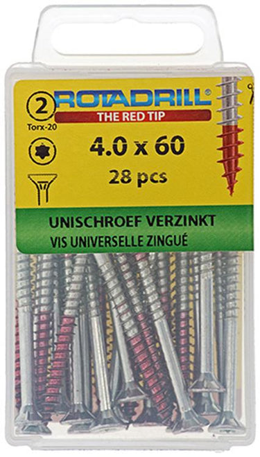 Rotadrill 1039940 - universeelschroef vktx vz 4.0x60mm (28) | 6 stuks