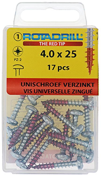 Load image into Gallery viewer, Rotadrill 1039844 - universeelschroef ck pzd vz 4.0x25mm (17) | 6 stuks

