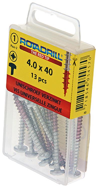 Load image into Gallery viewer, Rotadrill 1039846 - universeelschroef ck pzd vz 4.0x40mm (13) | 6 stuks
