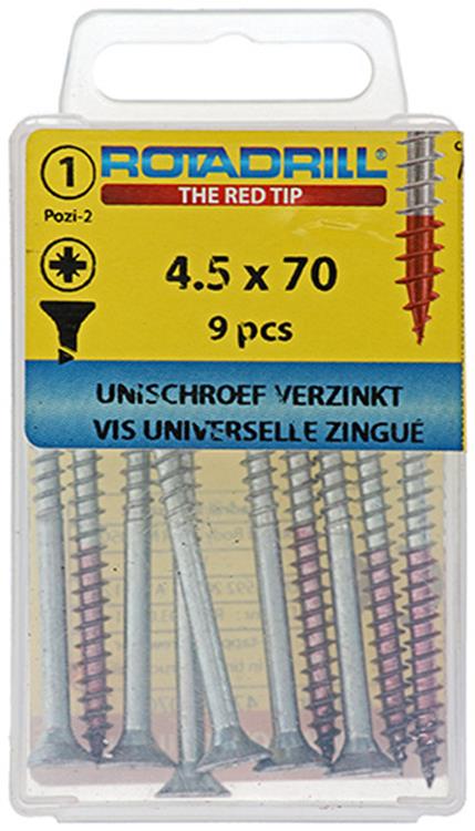 Load image into Gallery viewer, Rotadrill 1039784 - universeelschroef vk pzd vz 4.5x70mm (9) | 6 stuks
