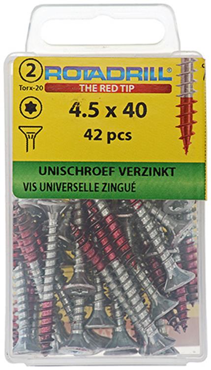 Rotadrill 1039943 - universeelschroef vktx vz 4.5x40mm (42) | 6 stuks