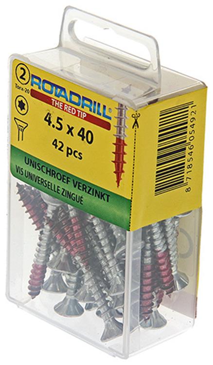 Load image into Gallery viewer, Rotadrill 1039943 - universeelschroef vktx vz 4.5x40mm (42) | 6 stuks
