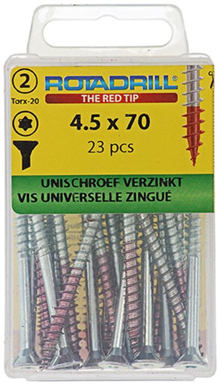 Rotadrill 1039946 - universeelschroef vktx vz 4.5x70mm (23) | 6 stuks