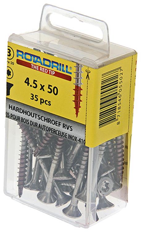 Load image into Gallery viewer, Rotadrill 1039902 - hardhoutschroefzelfb.sppls.rvs t25 4.5x50mm (35) | 6 stuks

