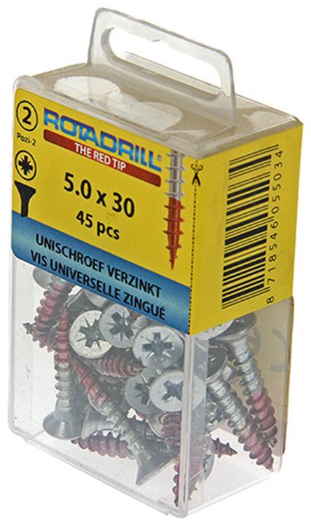 Load image into Gallery viewer, Rotadrill 1039807 - universeelschroef vk pzd vz 5.0x30mm (45) | 6 stuks
