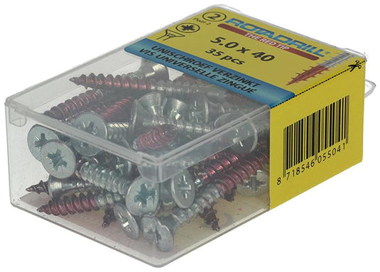 Rotadrill 1039808 - universeelschroef vk pzd vz 5.0x40mm (35) | 6 stuks