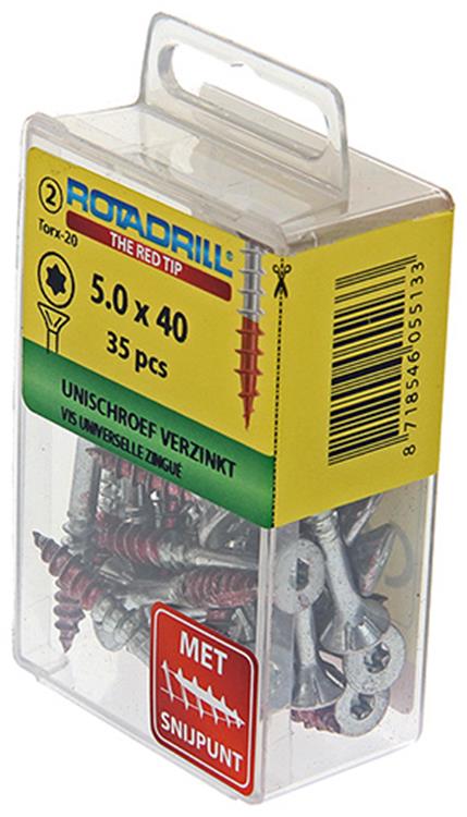 Rotadrill 1039948 - universeelschroef vktx vz 5.0x40mm (35) | 6 stuks