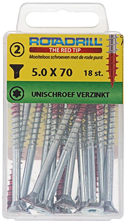 Load image into Gallery viewer, Rotadrill 1039951 - universeelschroef vktx vz 5.0x70mm (18) | 6 stuks
