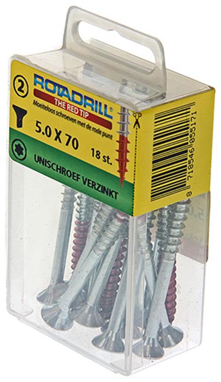 Rotadrill 1039951 - universeelschroef vktx vz 5.0x70mm (18) | 6 stuks