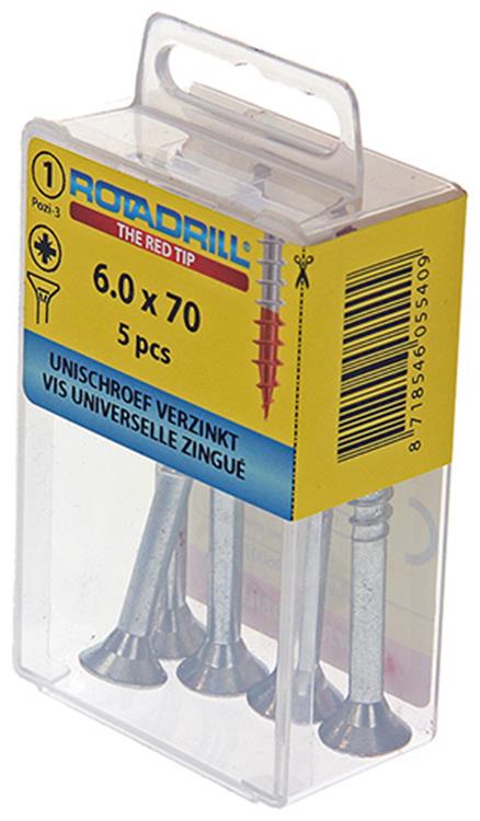 Load image into Gallery viewer, Rotadrill 1039788 - universeelschroef vk pzd vz 6.0x70mm (5) | 6 stuks
