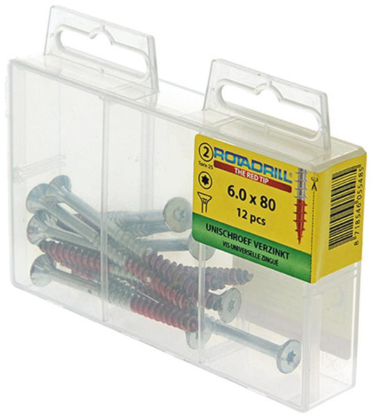 Rotadrill 1039955 - universeelschroef vktx vz 6.0x80mm (12) | 6 stuks