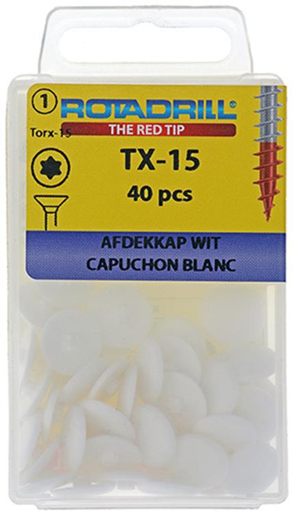 Load image into Gallery viewer, Rotadrill 1039839 - afdekkapje t15 wit | 6 stuks

