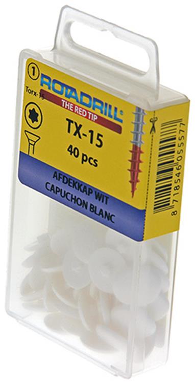 Load image into Gallery viewer, Rotadrill 1039839 - afdekkapje t15 wit | 6 stuks
